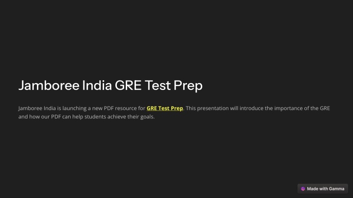 jamboree india gre test prep