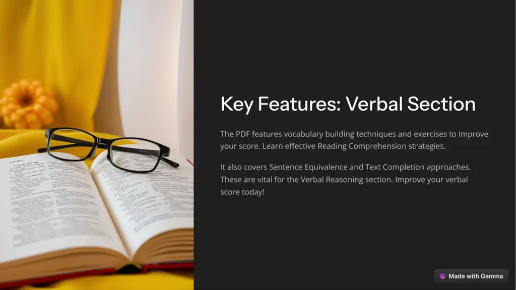 key features verbal section