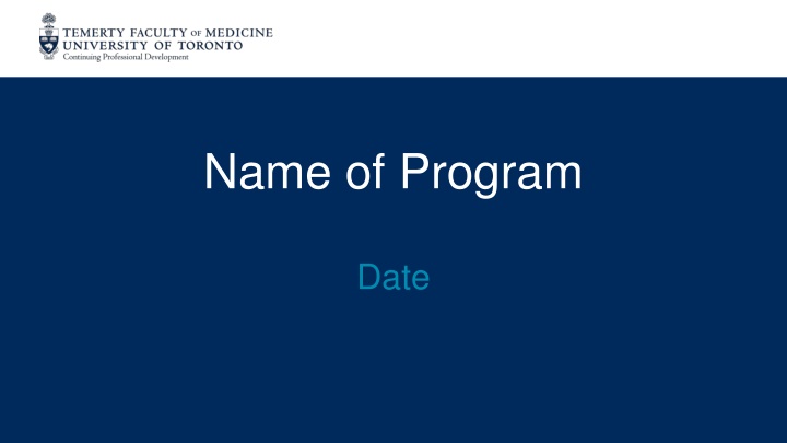 name of program