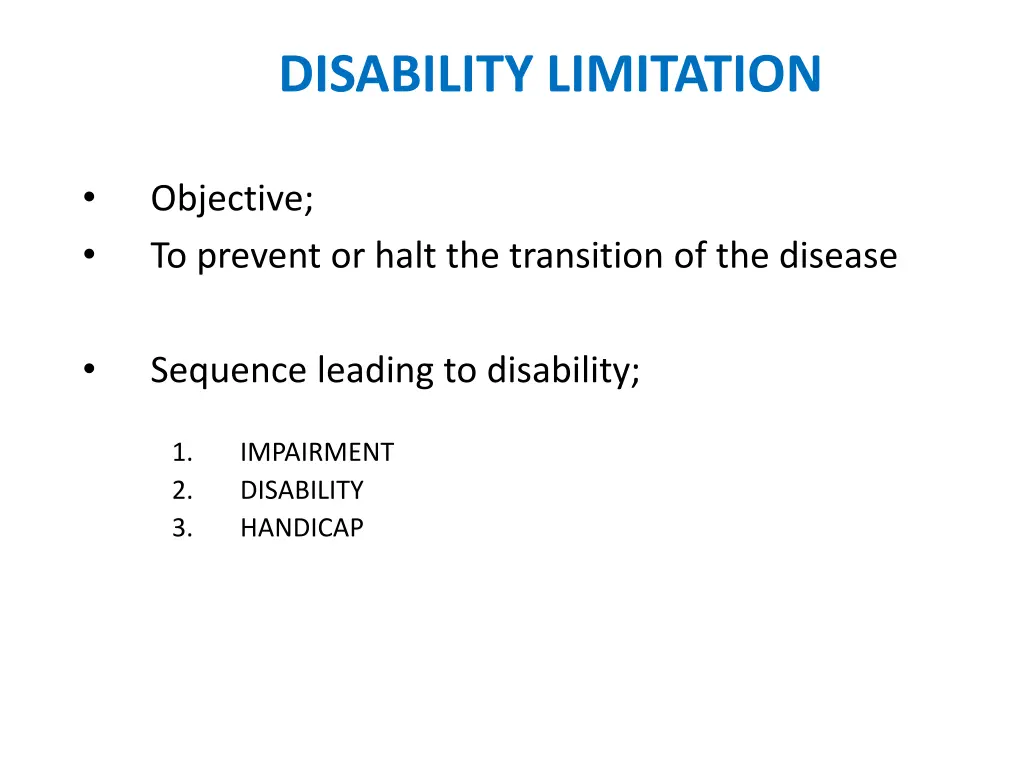 disability limitation