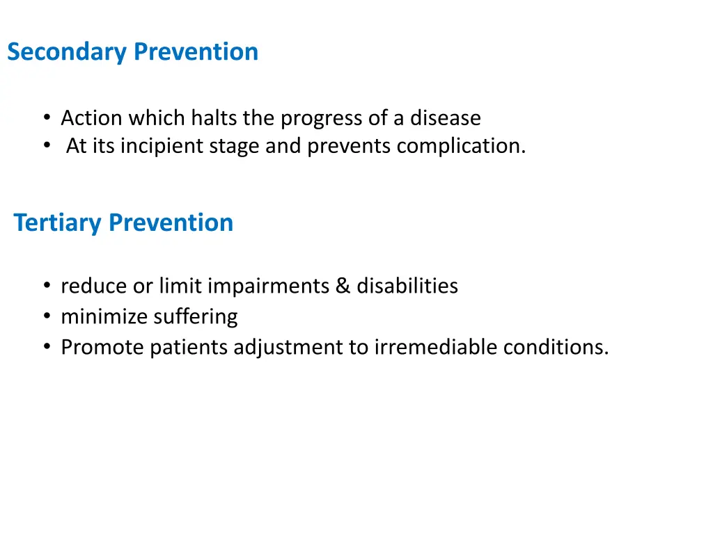 secondary prevention