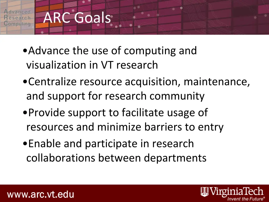 arc goals
