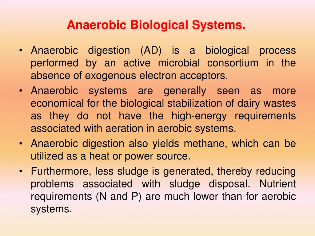 anaerobic biological systems