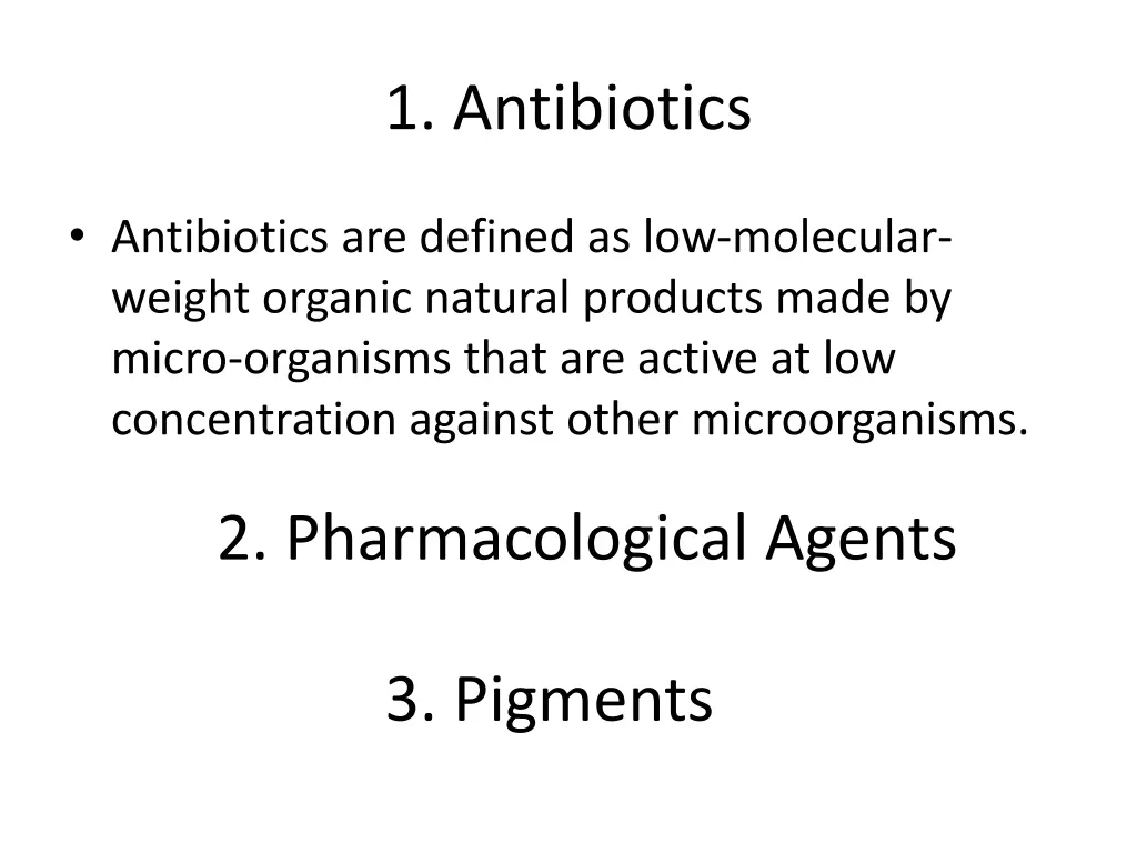 1 antibiotics
