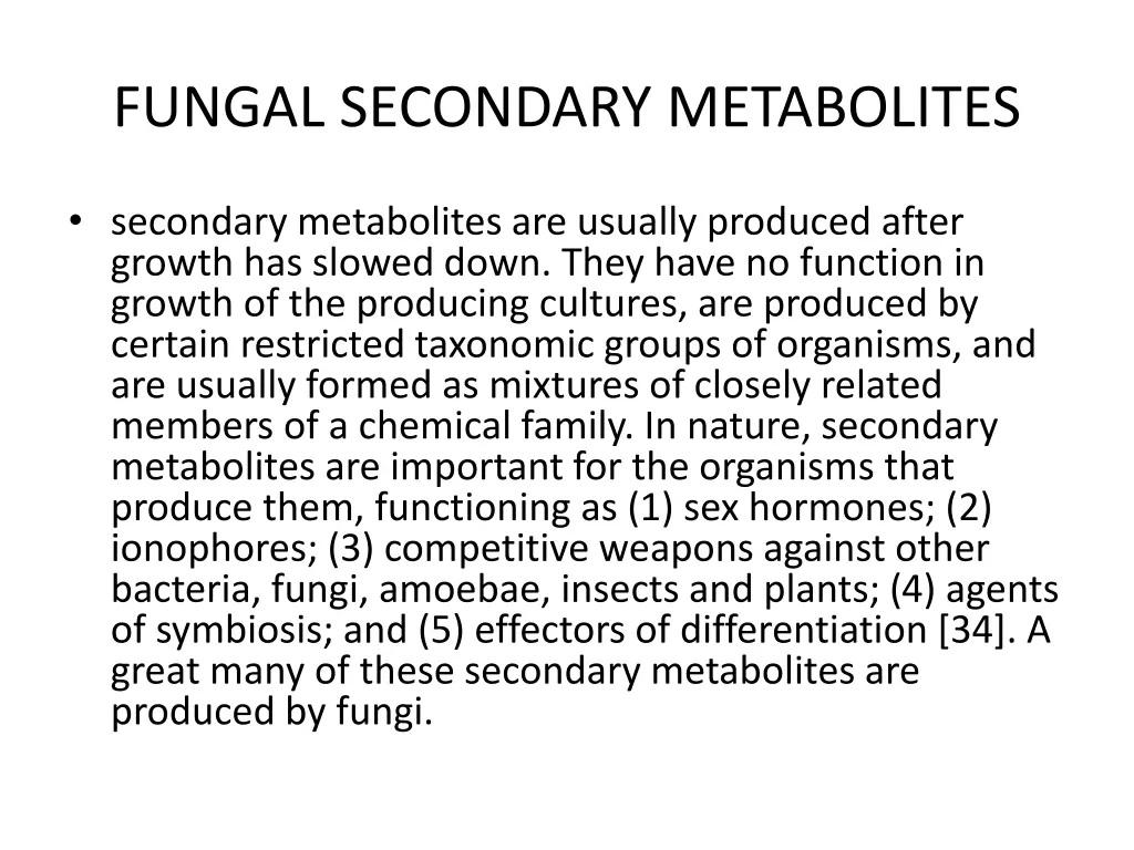 fungal secondary metabolites