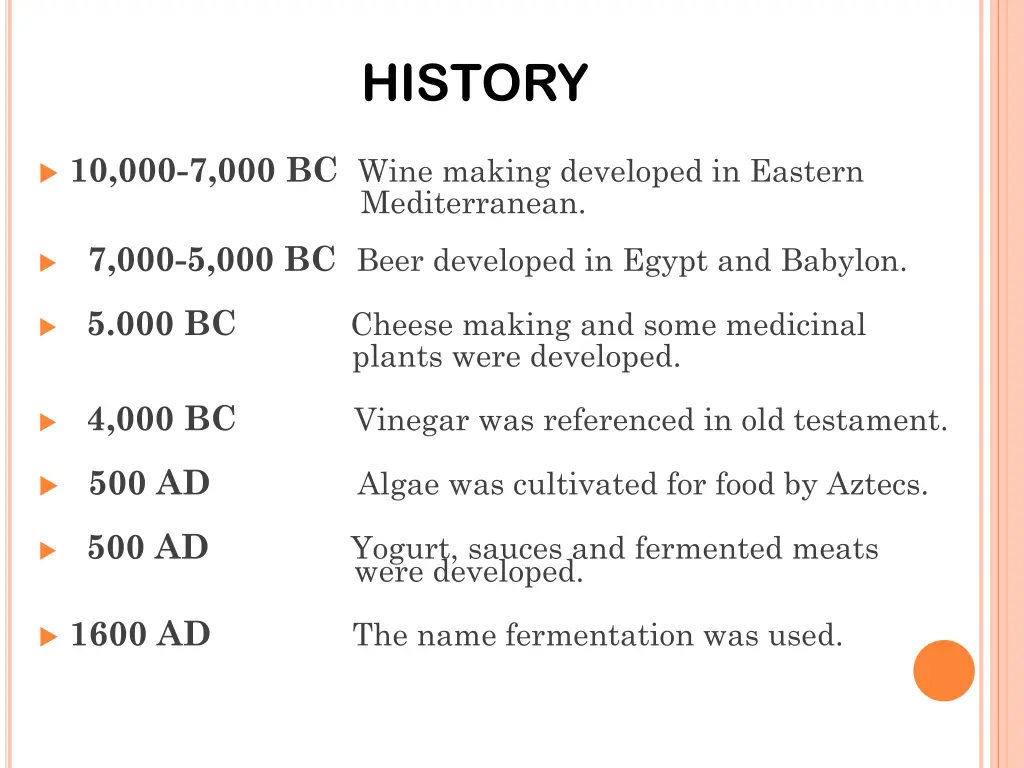 history