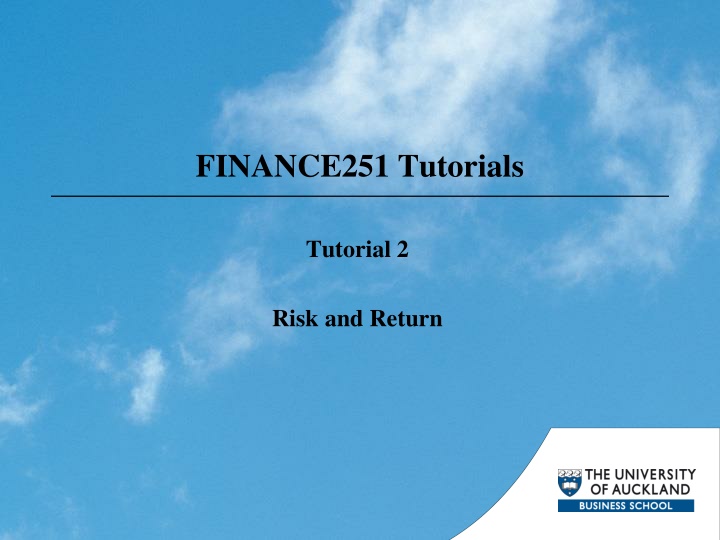 finance251 tutorials