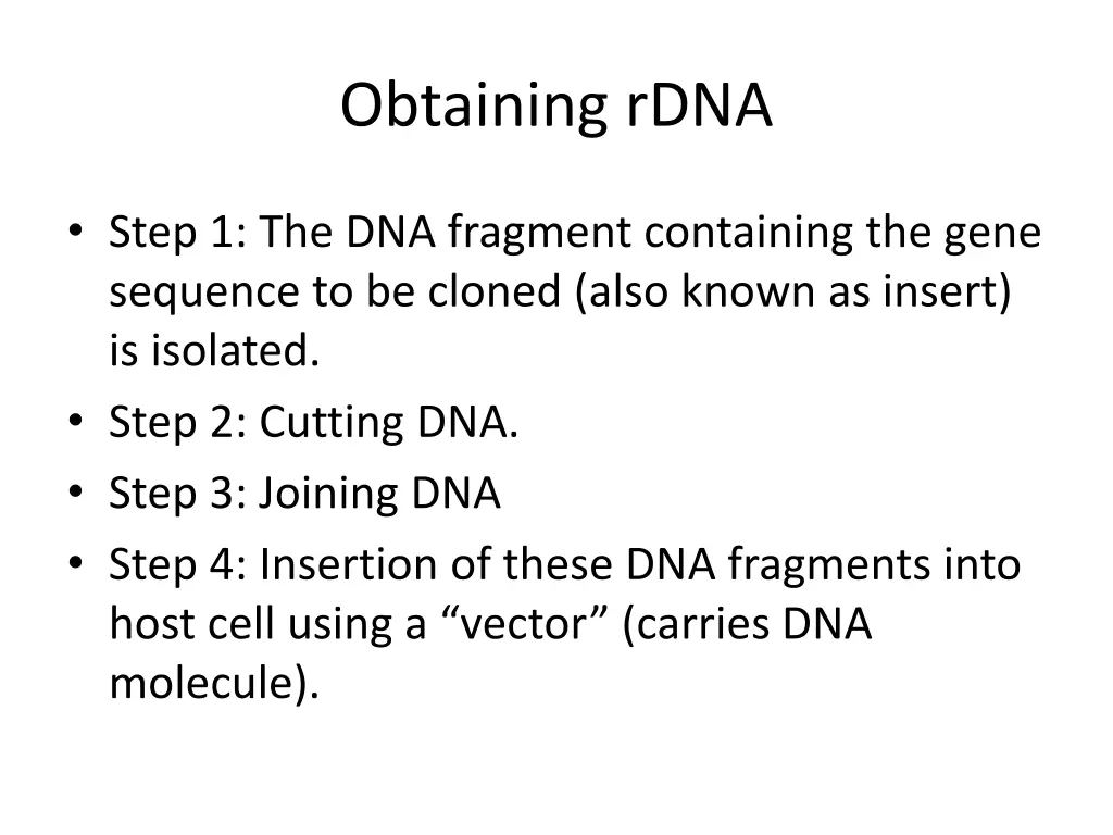 obtaining rdna