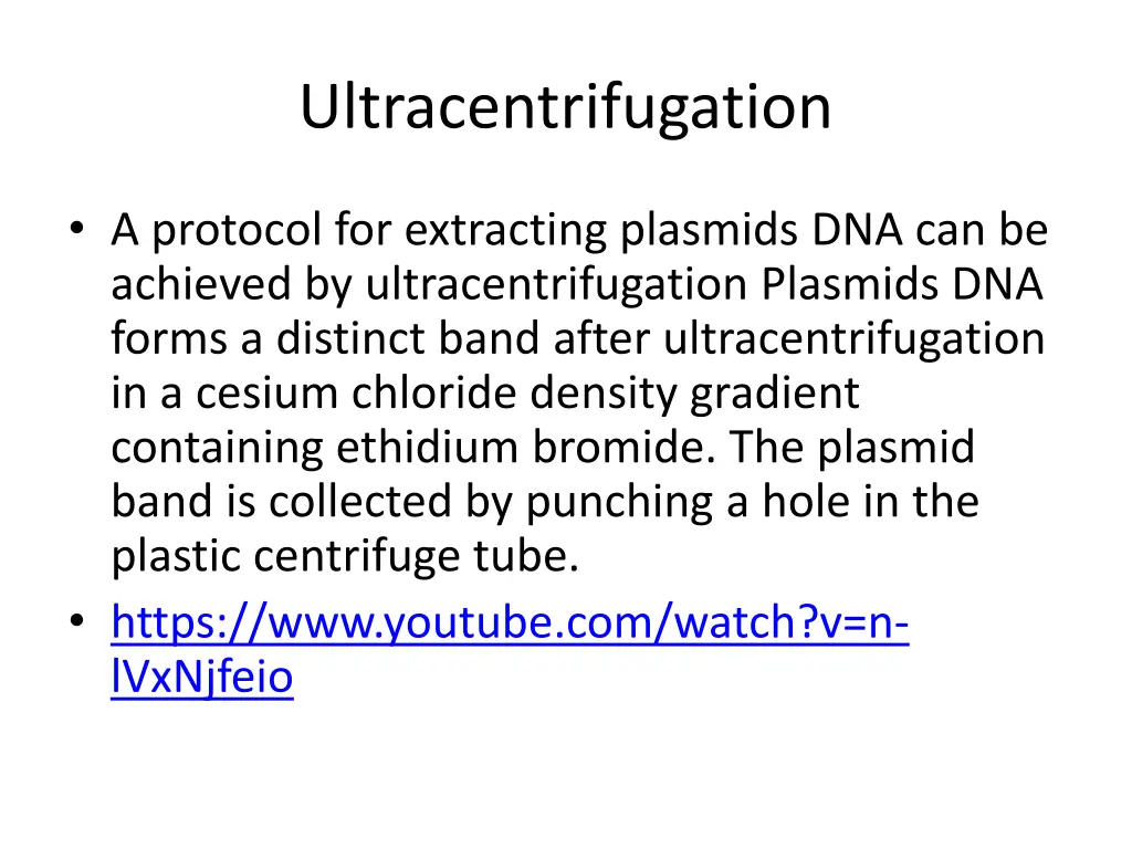 ultracentrifugation