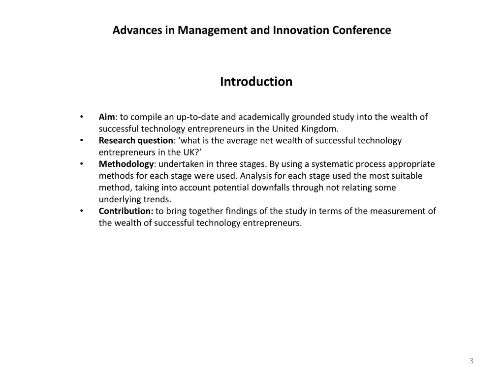advances in management and innovation conference 2