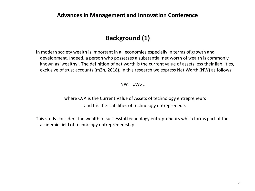 advances in management and innovation conference 4