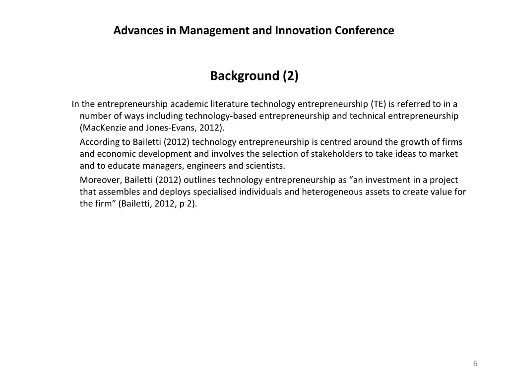 advances in management and innovation conference 5