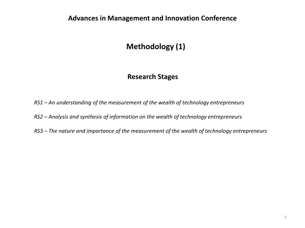 advances in management and innovation conference 6