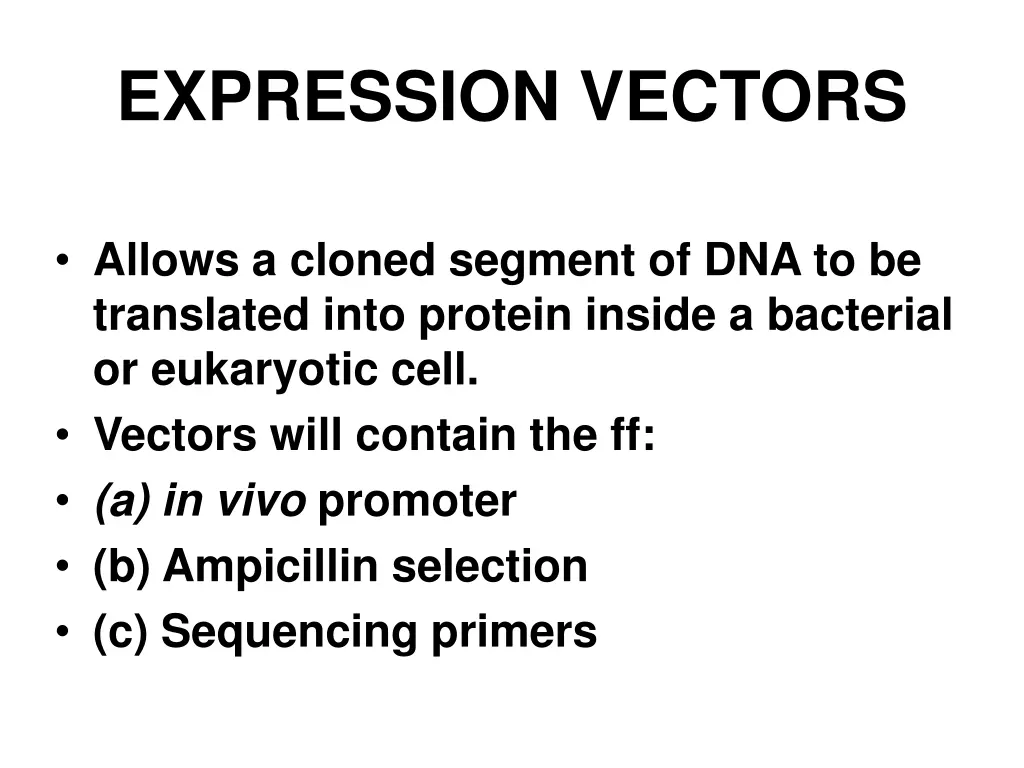 expression vectors