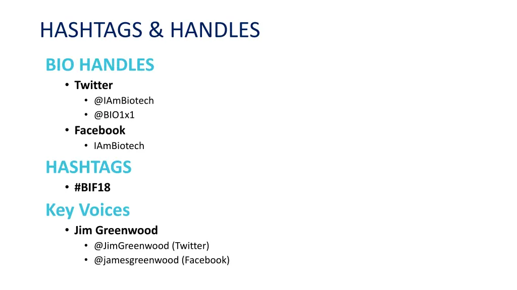 hashtags handles