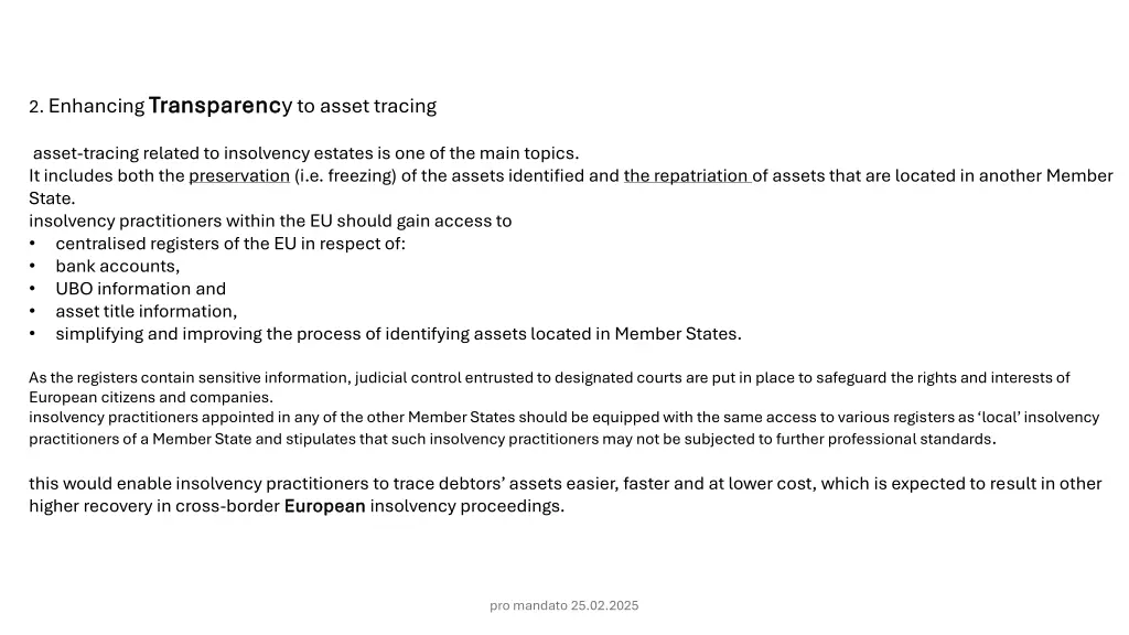 2 enhancing transparenc transparency to asset