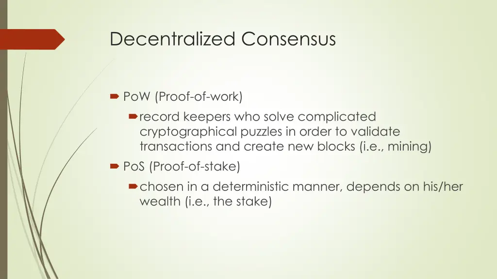decentralized consensus