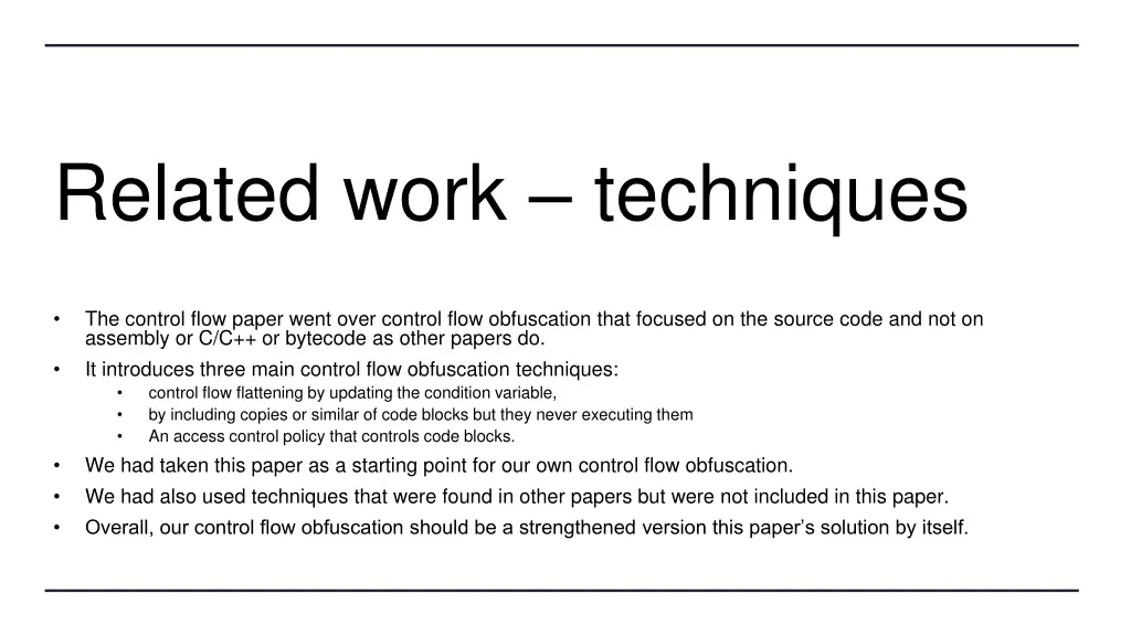 related work techniques 1