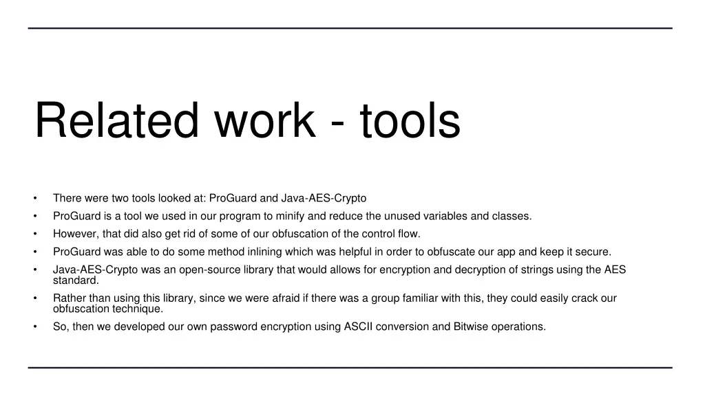 related work tools