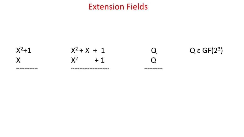 extension fields 3