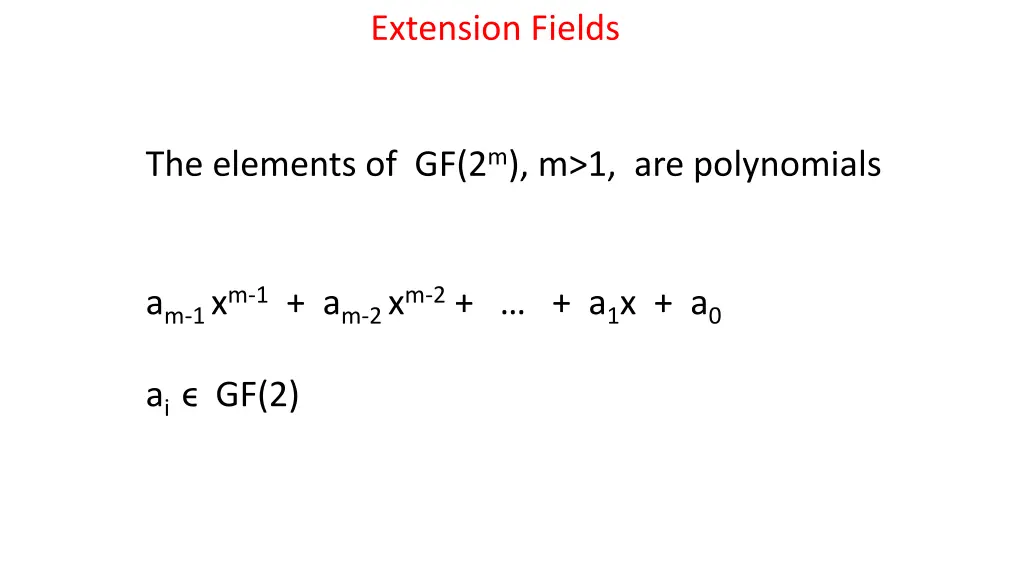 extension fields