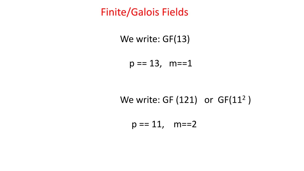 finite galois fields 1