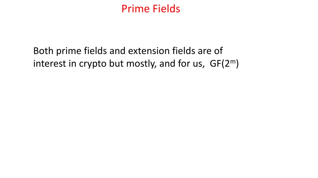 prime fields 1