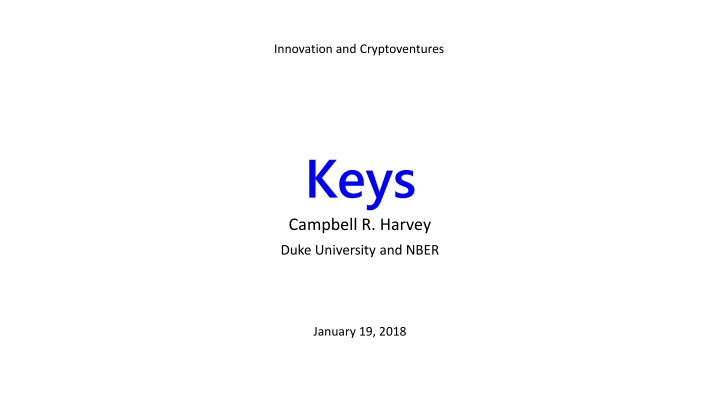innovation and cryptoventures