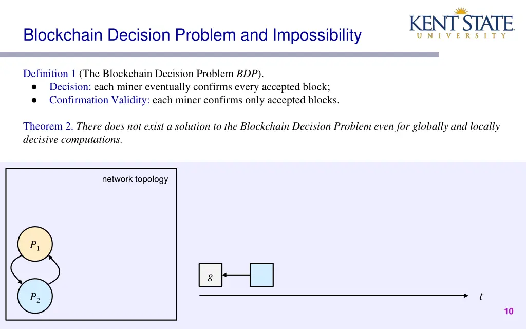 blockchain decision problem and impossibility