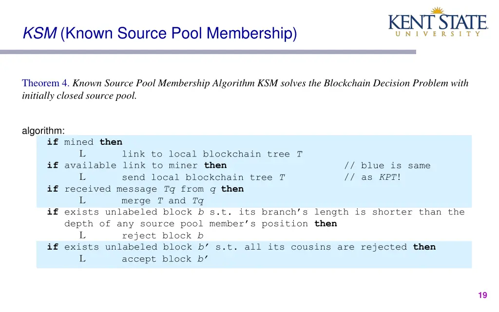 ksm known source pool membership