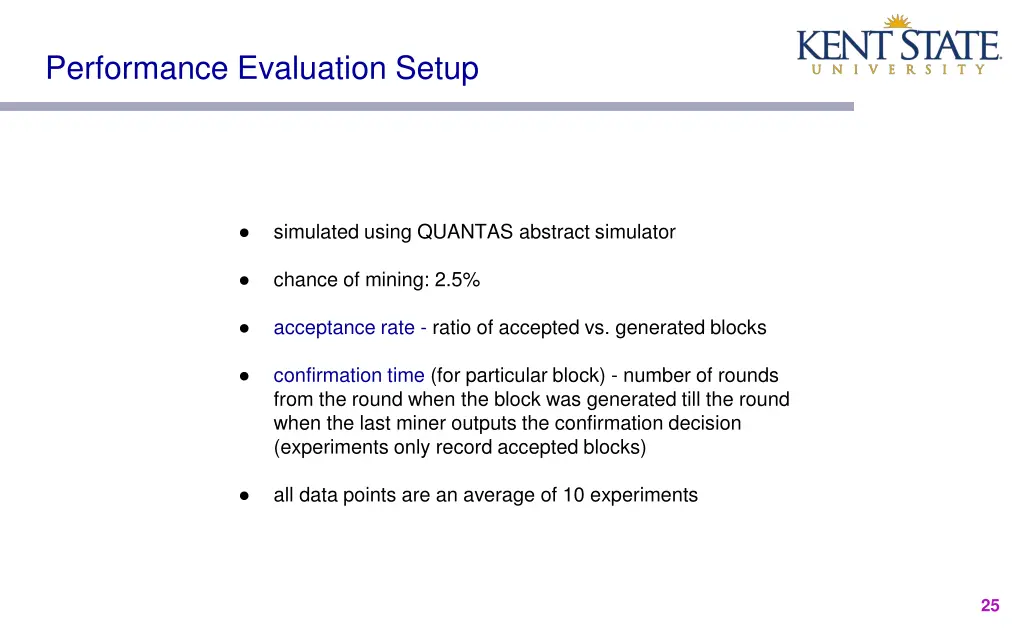 performance evaluation setup 1
