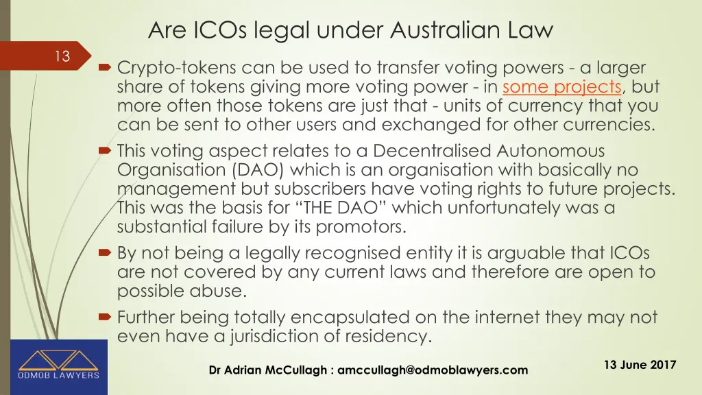 are icos legal under australian law 2