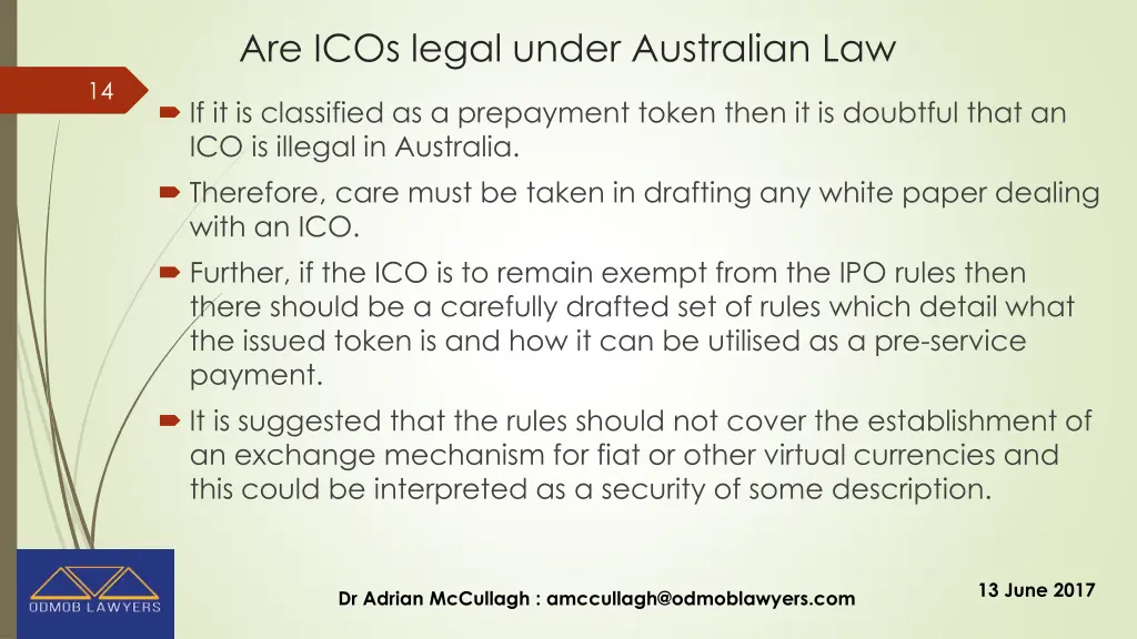 are icos legal under australian law 3
