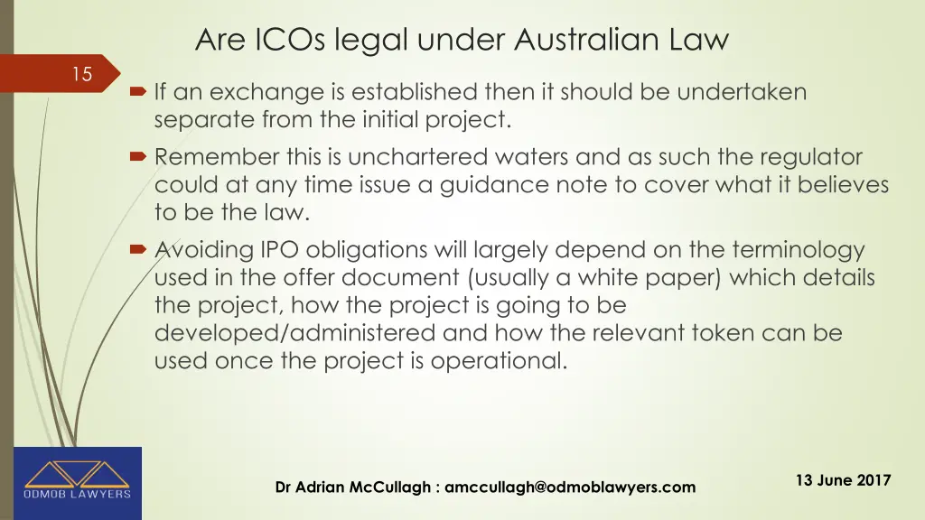 are icos legal under australian law 4