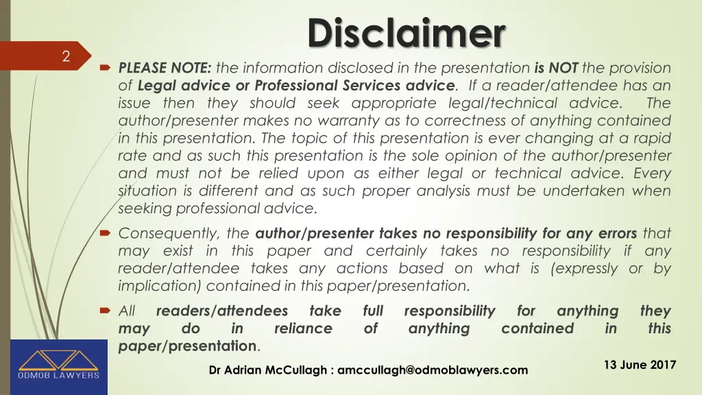 disclaimer