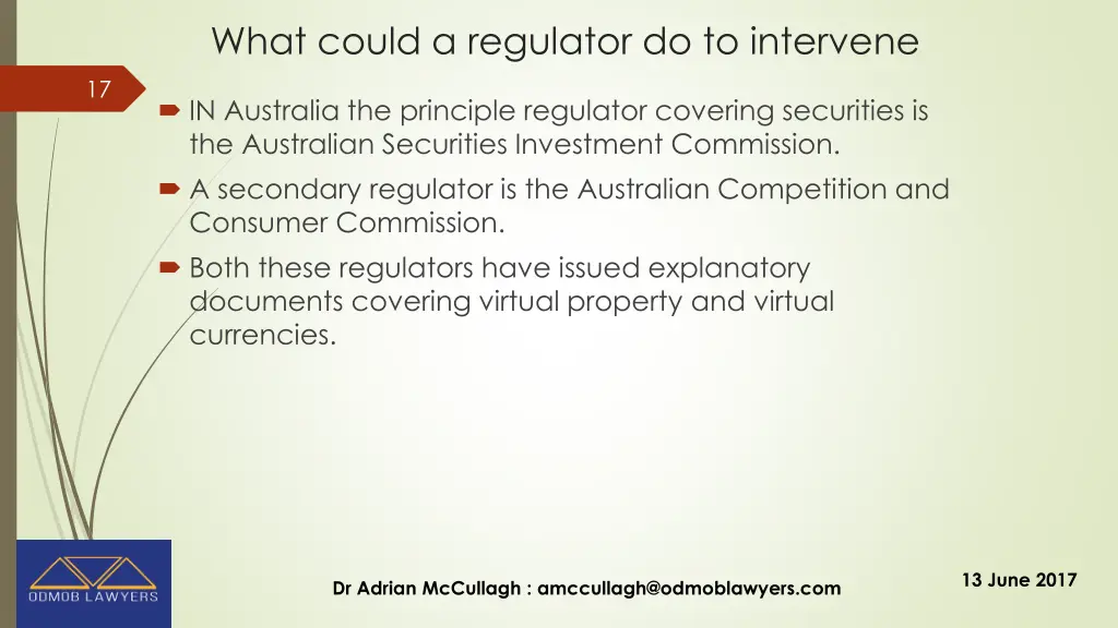 what could a regulator do to intervene