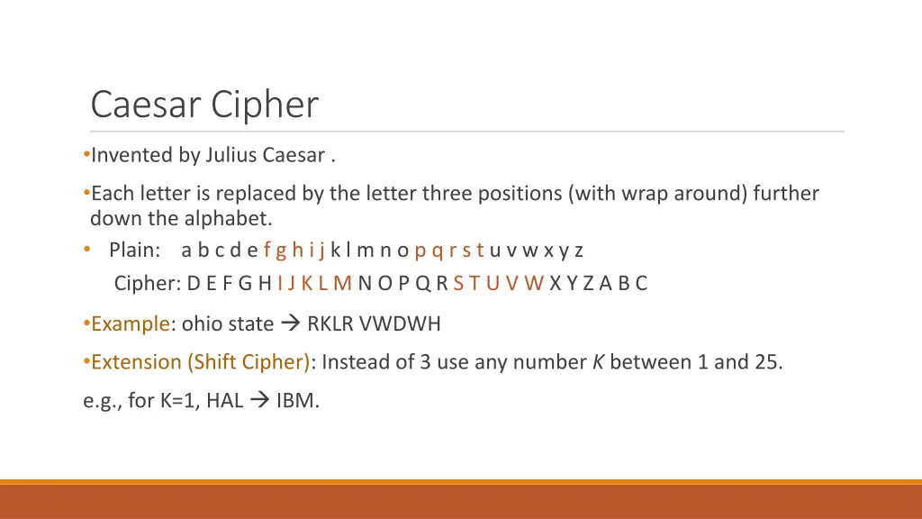 caesar cipher