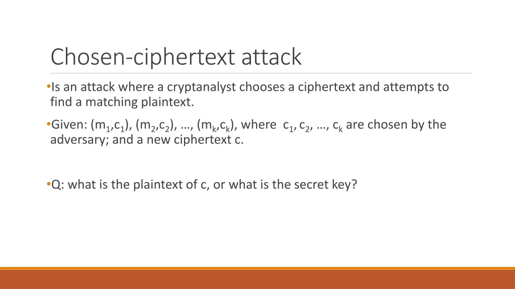 chosen ciphertext attack