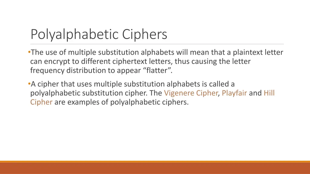 polyalphabetic ciphers