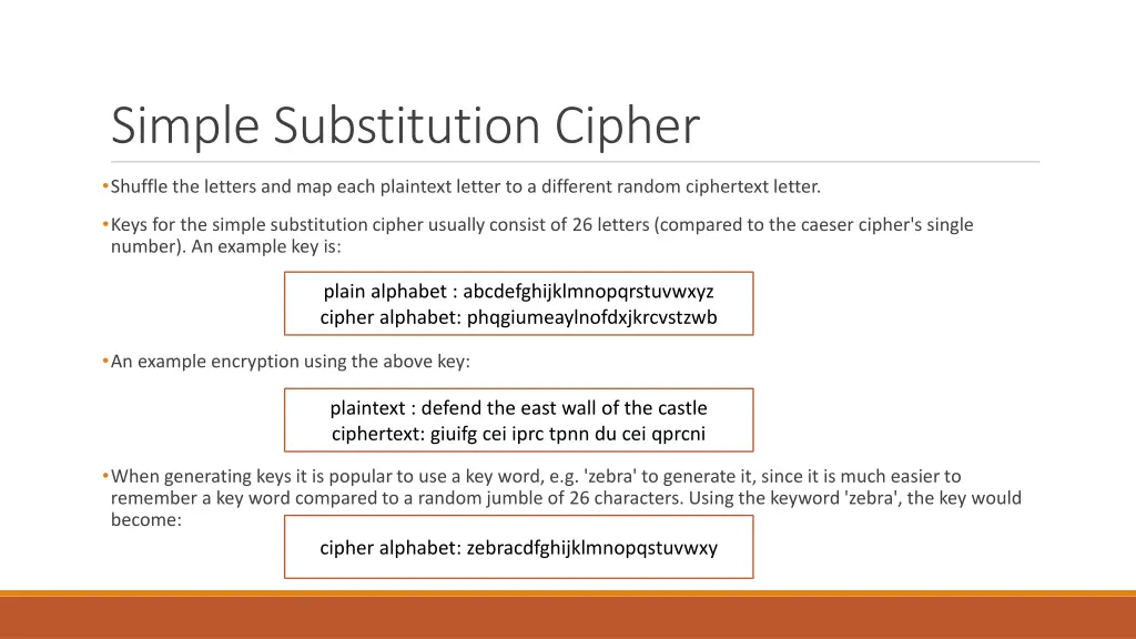 simple substitution cipher