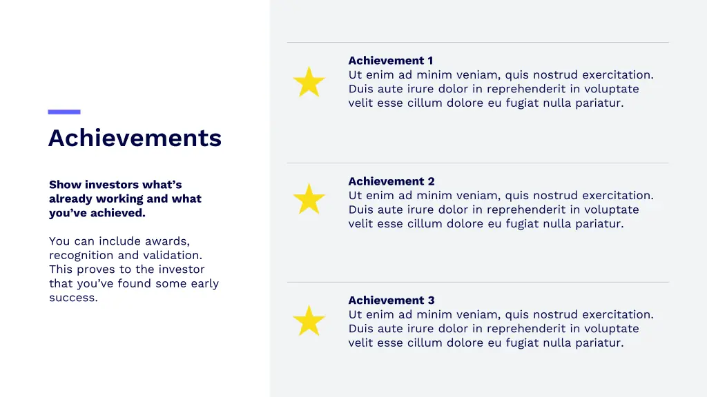 achievement 1 ut enim ad minim veniam quis