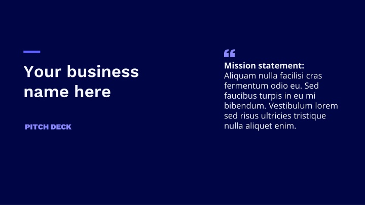 mission statement aliquam nulla facilisi cras