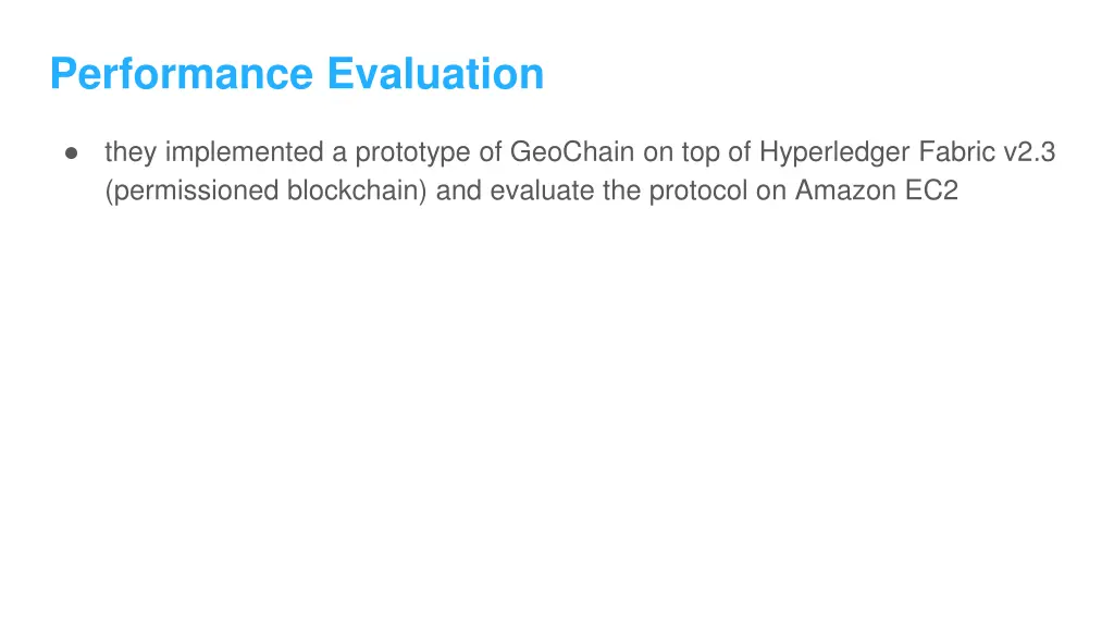 performance evaluation