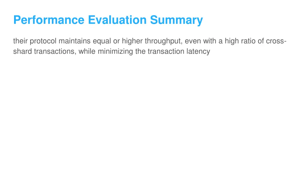 performance evaluation summary