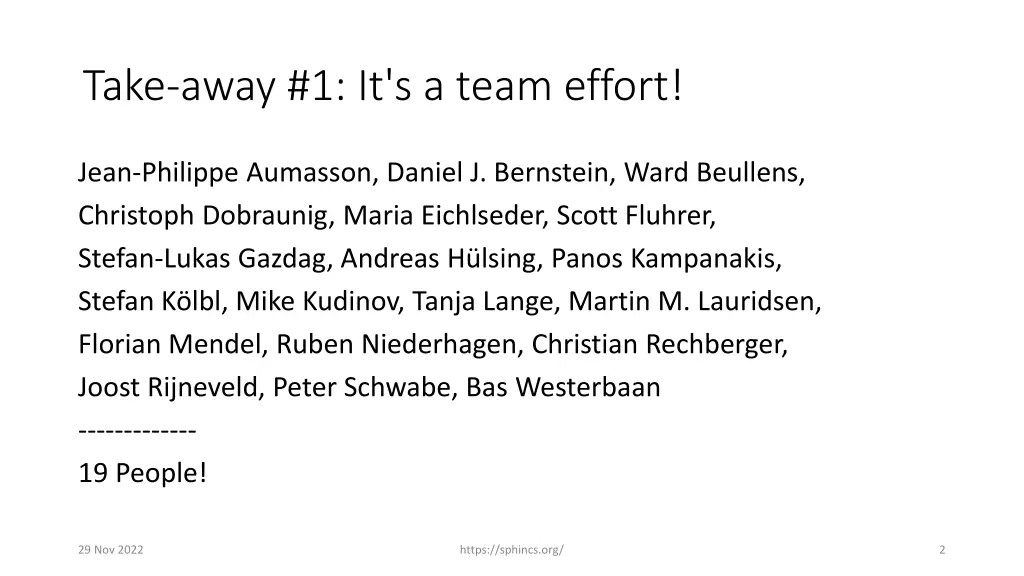 take away 1 it s a team effort