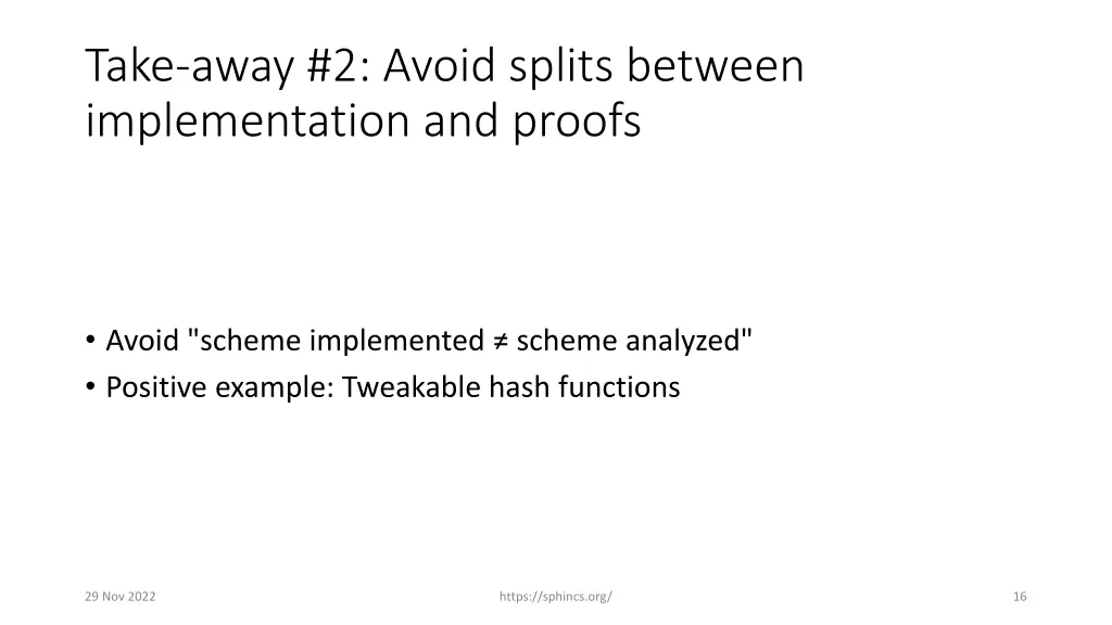 take away 2 avoid splits between implementation
