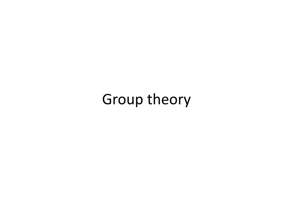 group theory