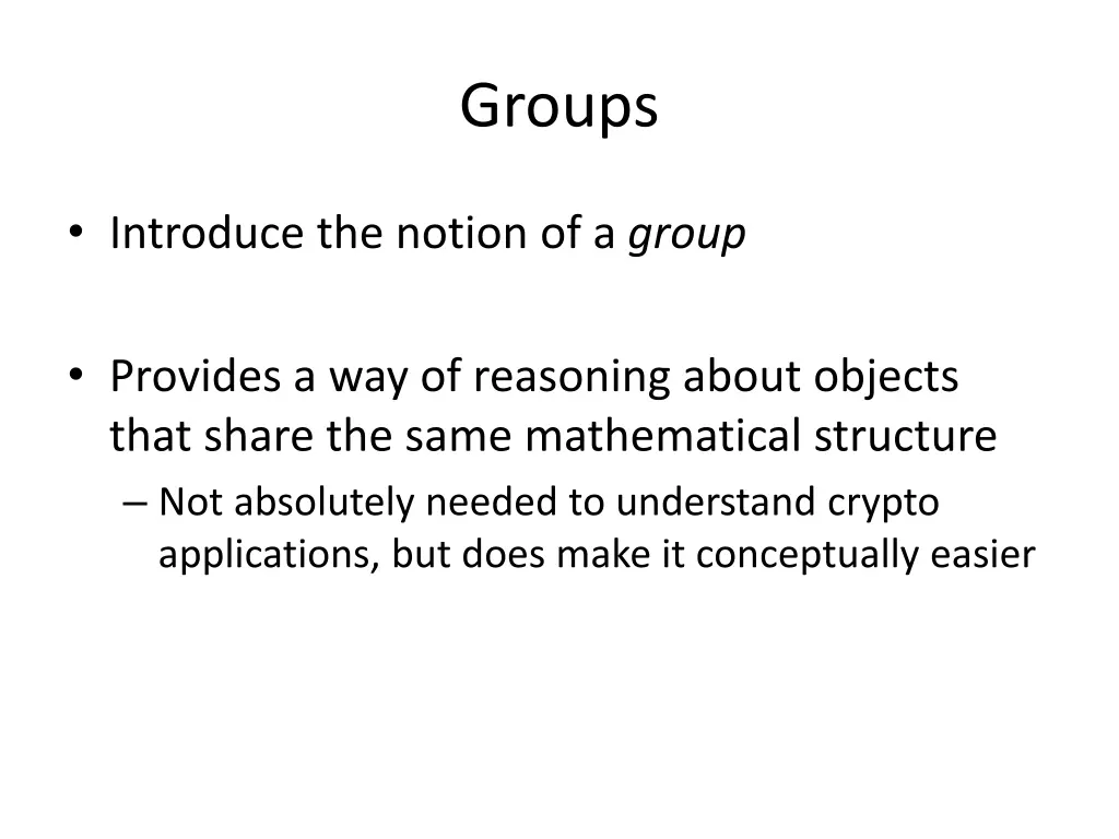 groups