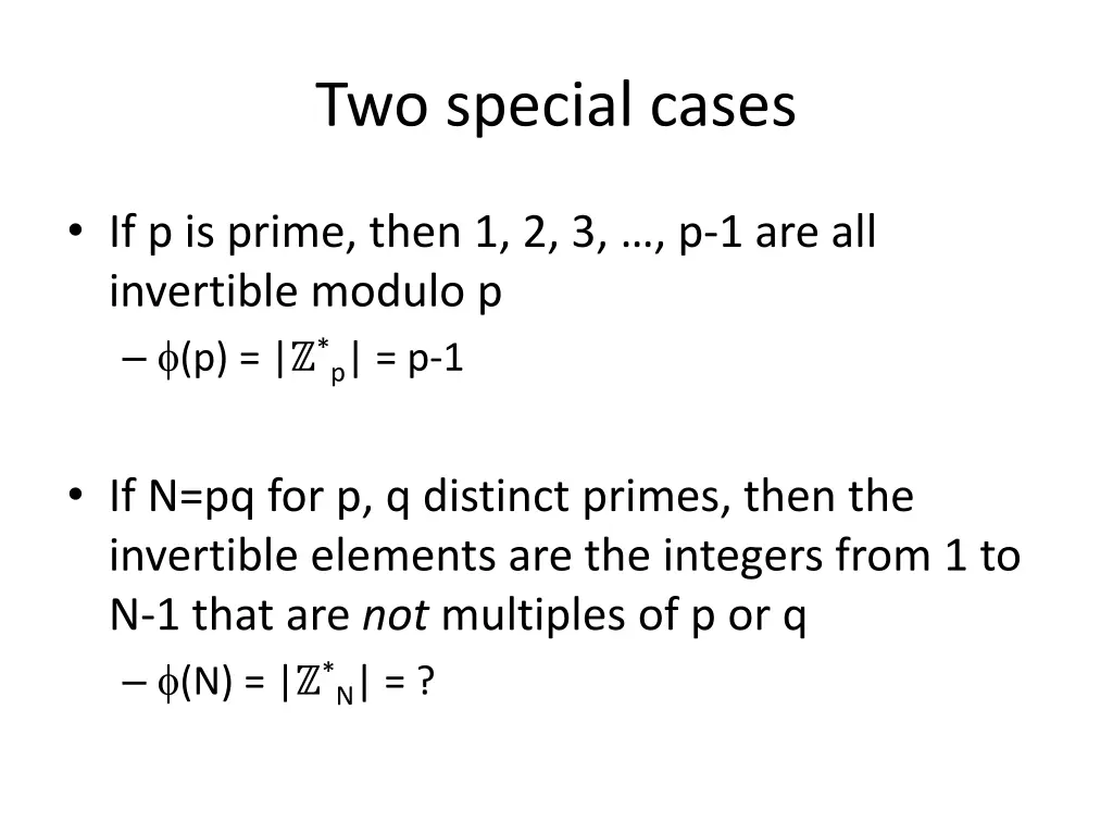 two special cases
