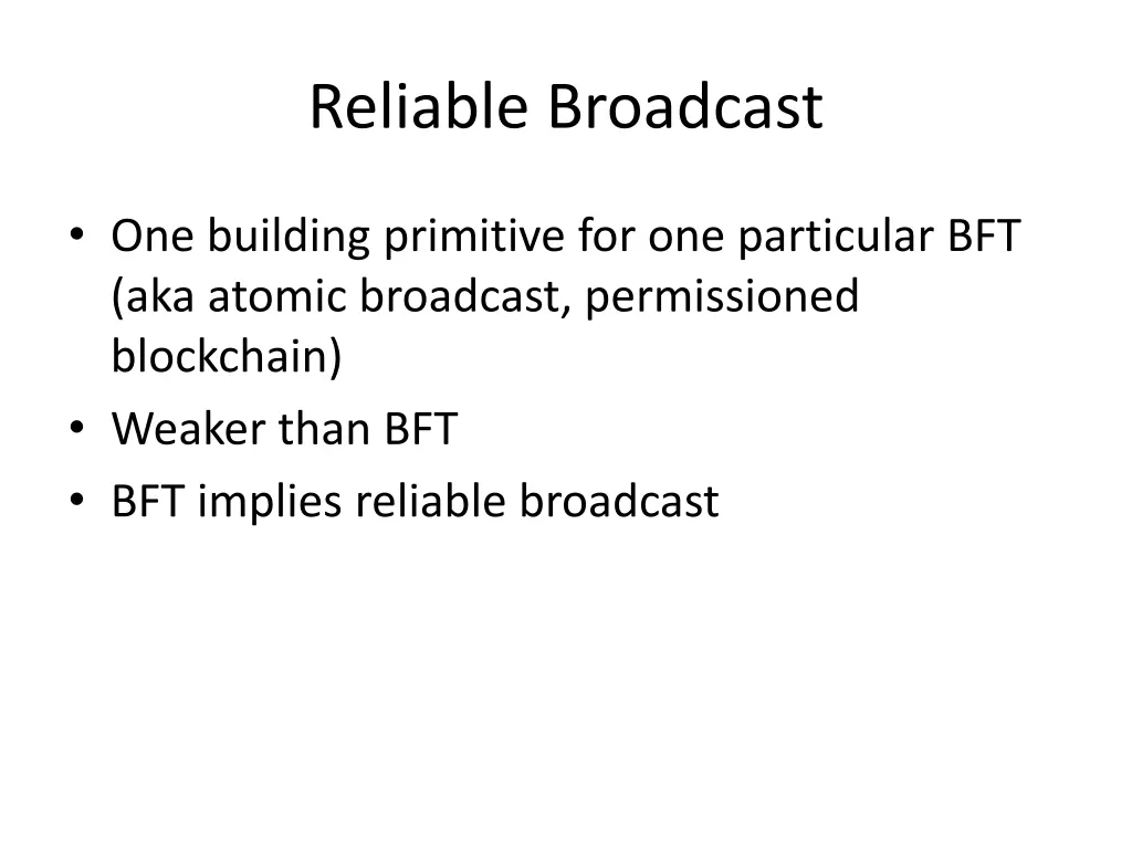 reliable broadcast 3
